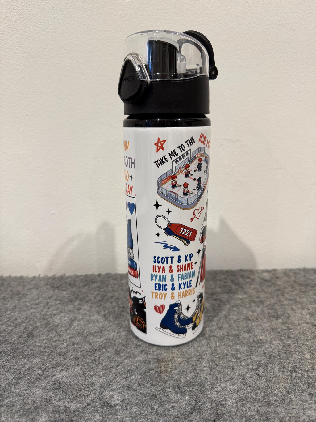 Heated Rivalry Water Bottle | 750ml Aluminium Bookish Bottle | Hockey Romance Gift