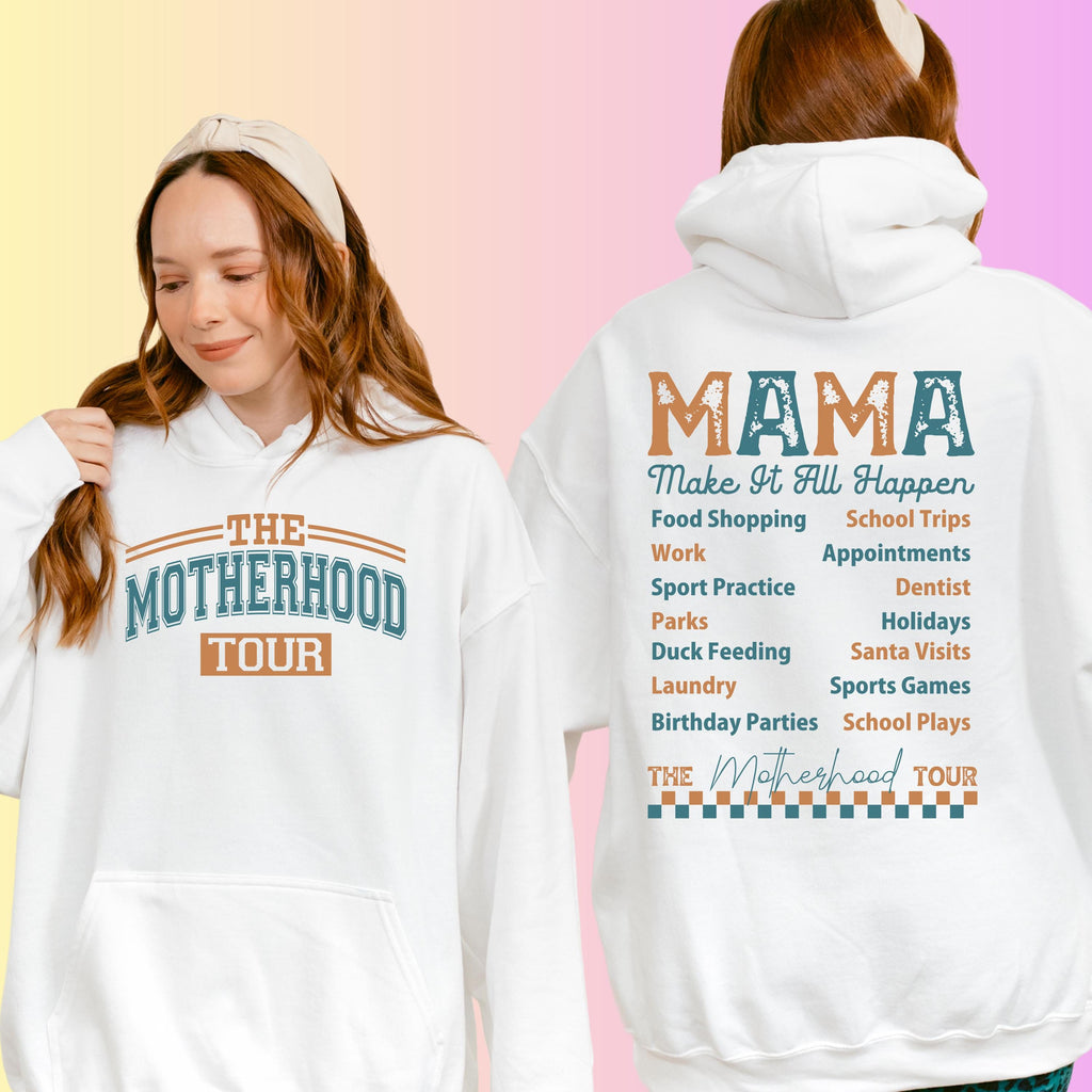 Motherhood Tour Hoodie – Mama's Task List, Mother's Day Gift