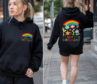 It’s Okay To Be Different Hoodie – Autism Awareness Sweatshirt – Inclusive Rainbow Family Matching Jumper