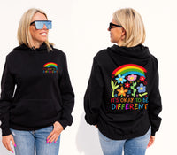 It’s Okay To Be Different Hoodie – Autism Awareness Sweatshirt – Inclusive Rainbow Family Matching Jumper