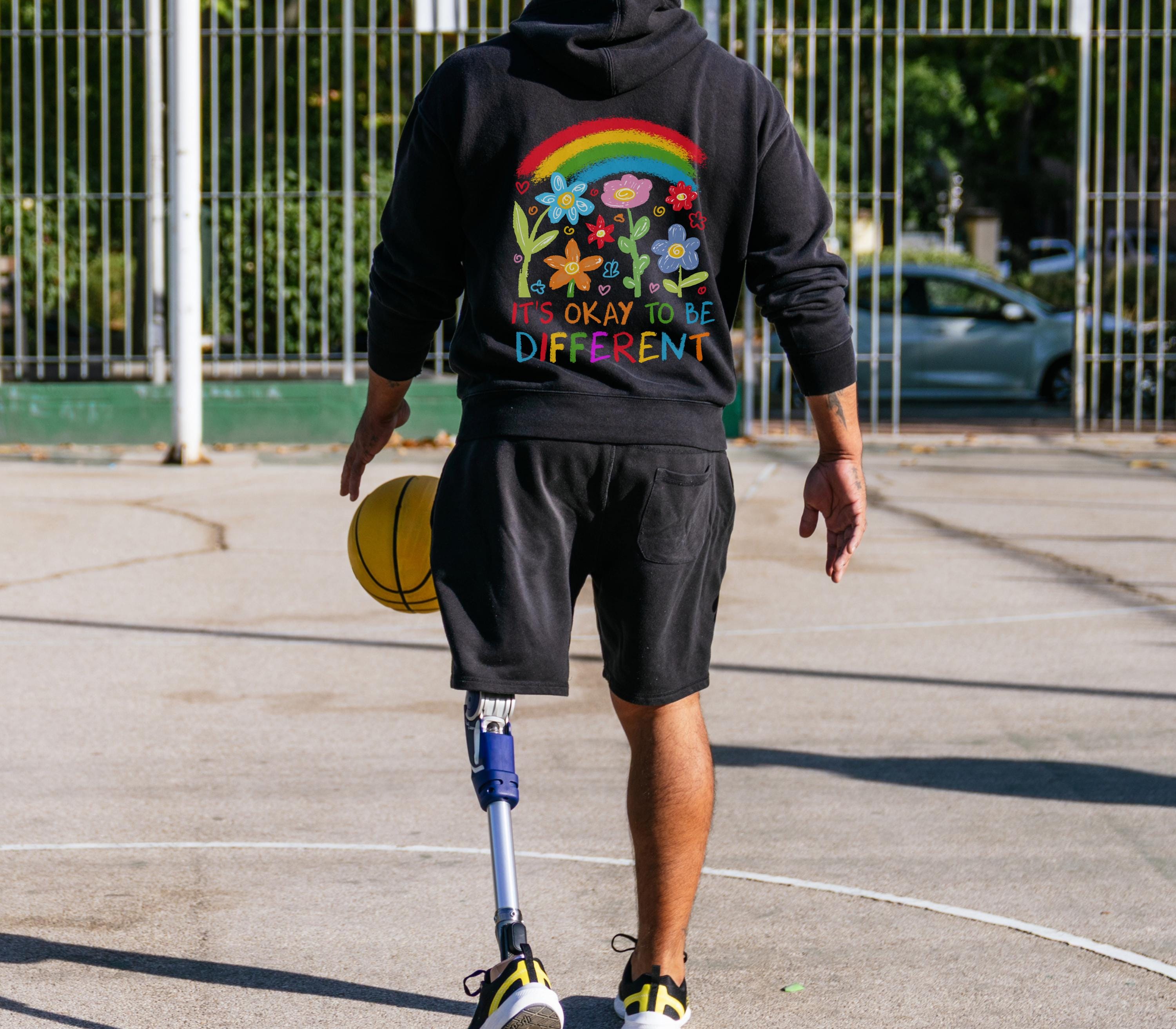 It’s Okay To Be Different Hoodie – Autism Awareness Sweatshirt – Inclusive Rainbow Family Matching Jumper