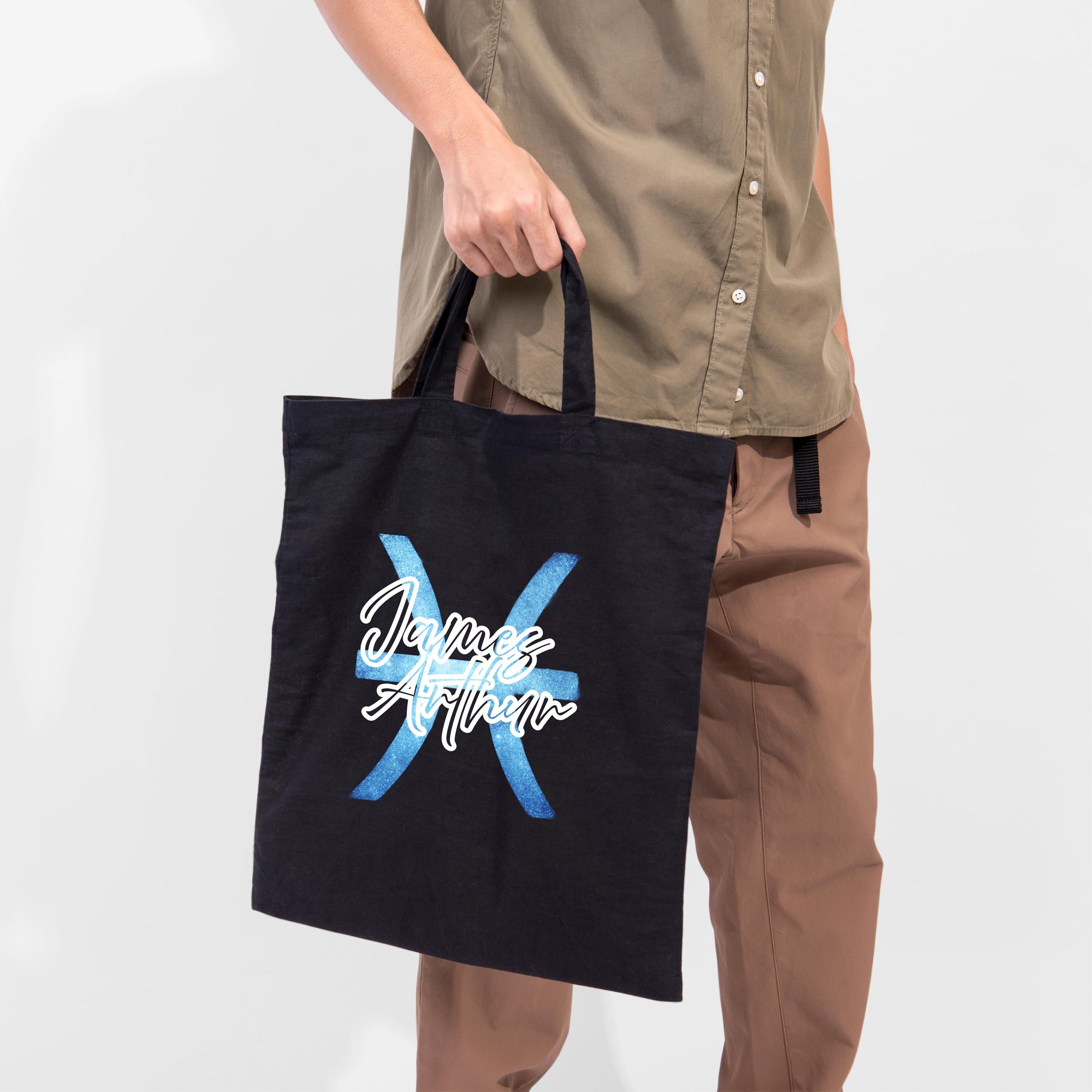 James Arthur Pisces Tour Black Tote Bag | Unofficial Fan Merch
