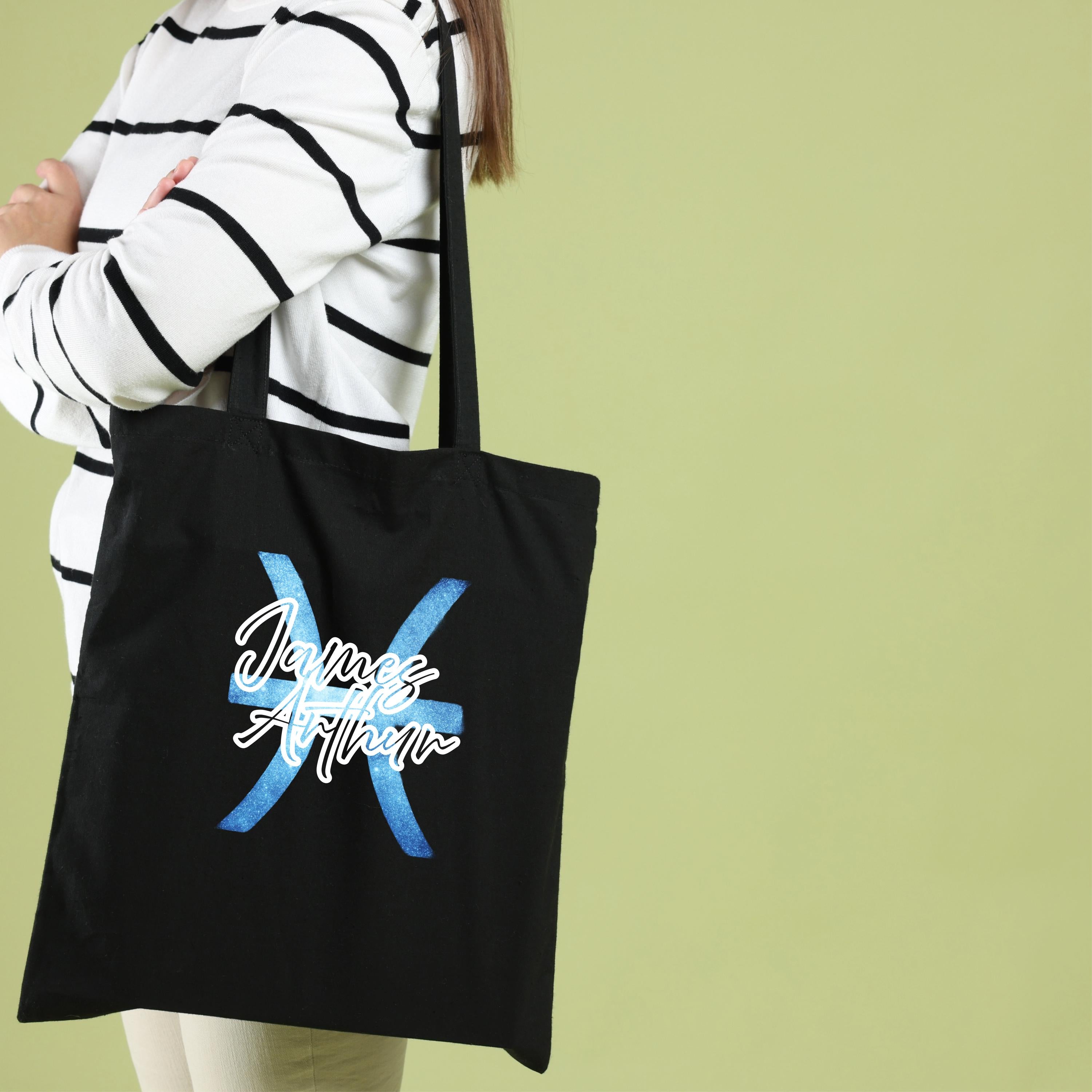 James Arthur Pisces Tour Black Tote Bag | Unofficial Fan Merch