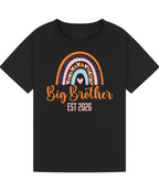 Big Brother/Sister Pregnancy Announcement Shirt – Rainbow Sibling Reveal, EST 2026