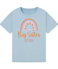 Big Brother/Sister Pregnancy Announcement Shirt – Rainbow Sibling Reveal, EST 2026