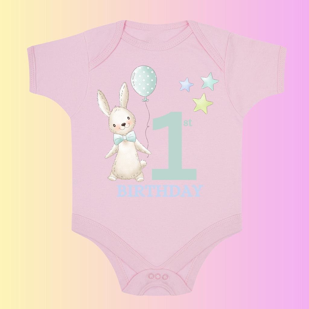 Bunny 1st Birthday Babygrow – Cake Smash Outfit, Keepsake Gift