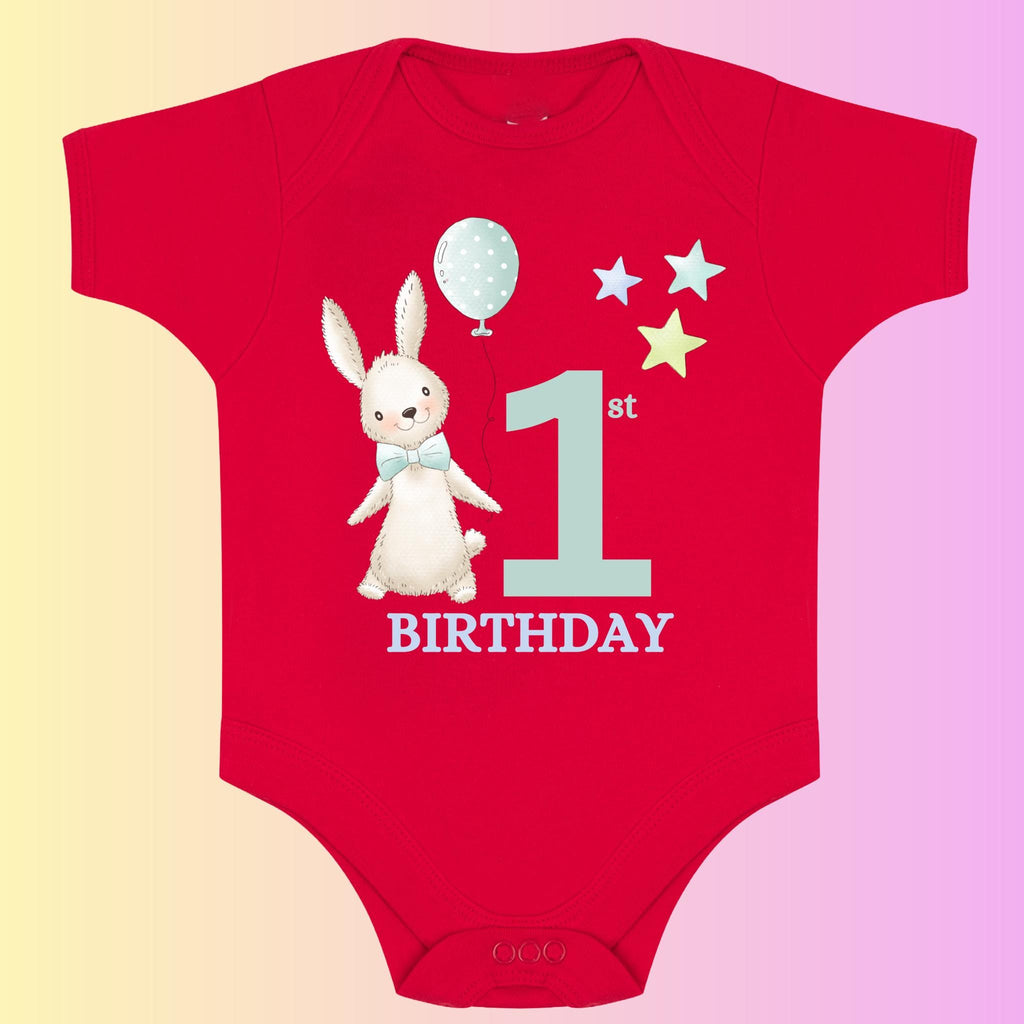 Bunny 1st Birthday Babygrow – Cake Smash Outfit, Keepsake Gift
