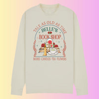 Belle's Bookshop Sweatshirt – Fairytale Literary Crewneck, Plus Size