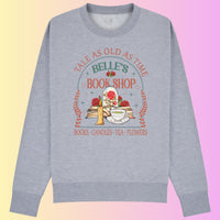 Belle's Bookshop Sweatshirt – Fairytale Literary Crewneck, Plus Size