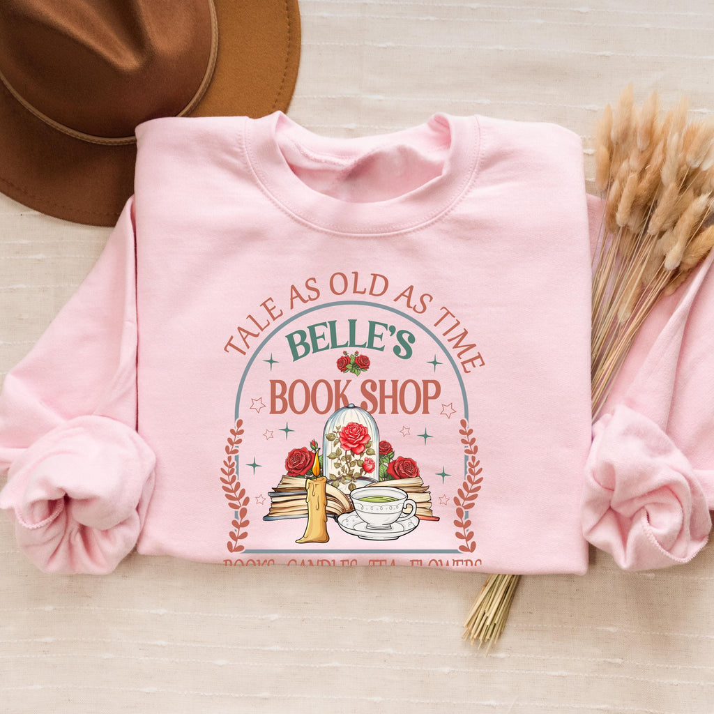 Belle's Bookshop Sweatshirt – Fairytale Literary Crewneck, Plus Size
