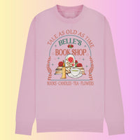 Belle's Bookshop Sweatshirt – Fairytale Literary Crewneck, Plus Size