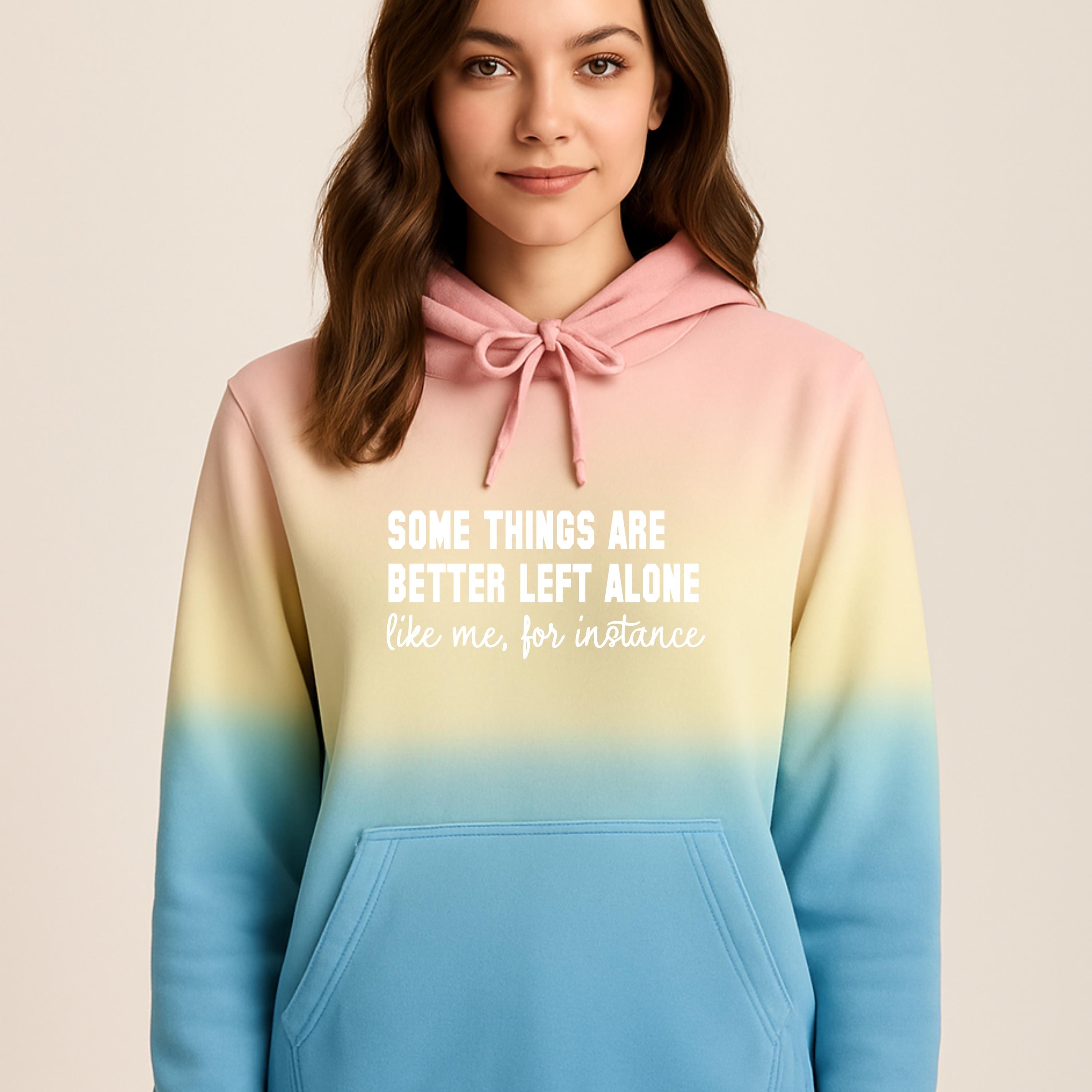 Funny Introvert Tie Dye Hoodie – Sarcastic Statement Print