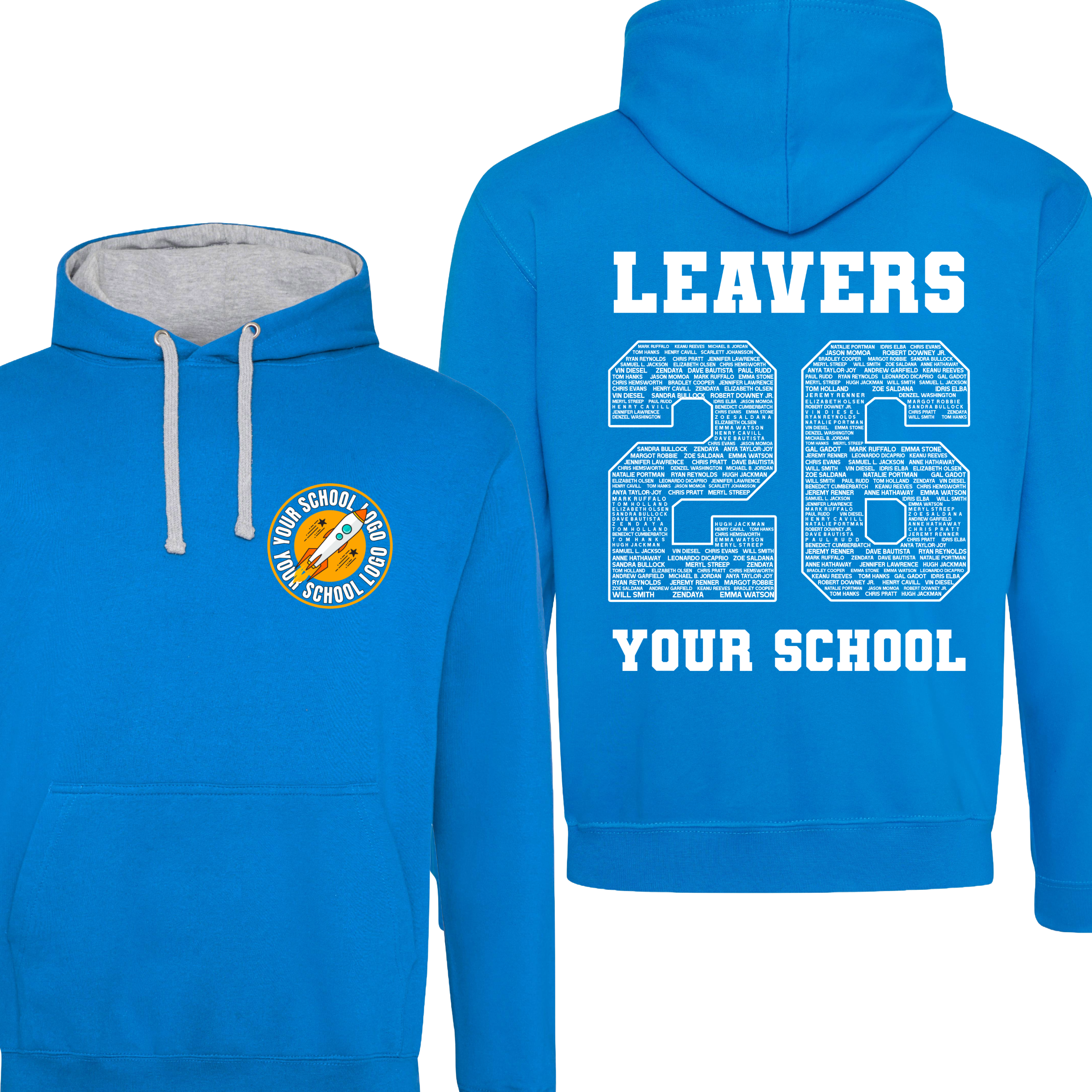 Contrast Leavers Hoodie