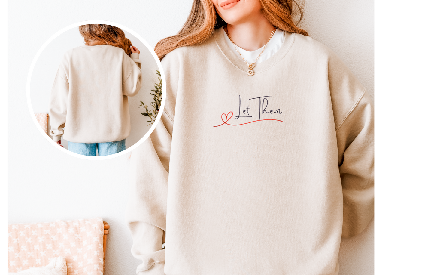 Let them slogan sweatshirt