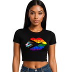 Progress Pride Lips Cropped T-Shirt | Pride Wear | Sizes UK 4–28