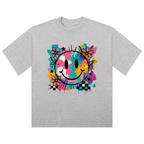 Colour Splash Smiley Oversized Ladies T-Shirt
