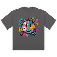 Colour Splash Smiley Oversized Ladies T-Shirt